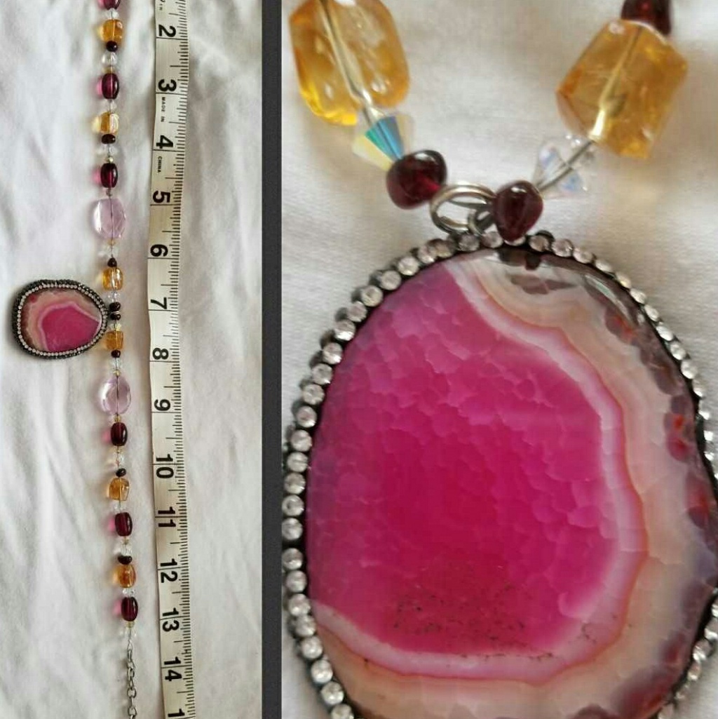 ChokerNecklace-Agate 925 Gemstones 40$